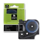 Qoltec Heat shrink tube for DYMO D1/DM1 | 12mm * 1.5m | White | Black overprint