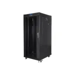 Lanberg | Rack cabinet 19" free-standing 27U/800x1200 (flat pack) with glass door, LCD | FF01-8227-12BL | Black