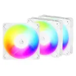 ARCTIC P12 PRO Reverse PWM PST A-RGB korpuso ventiliatoriai, 4-pin, 120mm, balti, 3vnt.