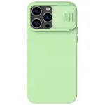 Dėklas Nillkin CamShield Silky Silicone Apple iPhone 15 Pro Max &scaron;viesiai žalias