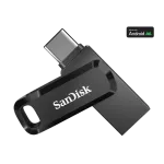 SanDisk Ultra Dual Drive Go USB atmintinė 256GB, USB-C/USB-A 3.2 Gen 1, Juoda