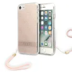 Guess GUOHCI8H4STP Hardcase 4G Print Strap for iPhone SE 2022 / SE2020 / 7 / 8 / pink