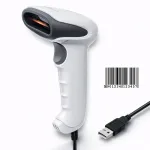 Qoltec barcode reader scanner | 1D | CCD matrix | USB | White