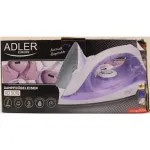 SALE OUT. Adler AD 5019 Steam iron, Temperature control, Power 1600W | Adler | AD 5019 | With cord | 1600 W | Water tank capacity 100 ml | Continuous steam 10 g/min | Violet/White | DAMAGED PACKAGING