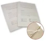 Aplankas SMLT, archyvinis, A4 4cm, 300 g., su 2 rai&scaron;teliais, su spauda, baltas, kartoninis, ekologi