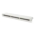 Digitus | Patch Panel | DN-91624S | 48.2 x 4.4 x 10.9 cm | Category: CAT 6; Ports: 24 x RJ45; Retention strength: 7.7 kg; Insertion force: 30N max | White
