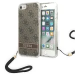Guess GUOHCI8H4STW Hardcase 4G Print Strap for iPhone SE 2022 / SE2020 / 7 / 8 / brown