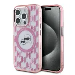 Karl Lagerfeld KLHMP15LHMCKMHP IML Monogram Karl&Choupette Head MagSafe for iPhone 15 Pro 6.1" / pink