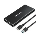 Qoltec Aluminium Enclosure | M.2 SSD drive | SATA | NGFF| USB 3.0 | Super speed 5Gb/s | 2TB | Black