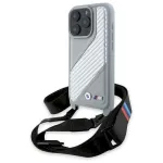 BMW BMHCP16X23PSCCG Hardcase M Edition Carbon Stripe & Strap for iPhone 16 Pro Max 6.9" / grey