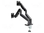Gembird MA-DA2-06 Desk Mounted Adjustable Double Monitor Arm 17"-32" / black