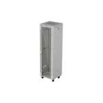 Lanberg Rack cabinet 19" free-standing 42U/600x600 (flat pack) with glass door LCD V2 | FF01-6642-12SL | Grey