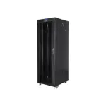 Lanberg | Rack cabinet 19" free-standing 37U/600x800 (flat pack) with glass door, LCD | FF01-6837-12BL | Black