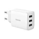 Baseus Compact Wall Charger 3 x USB / 17W