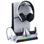 iPega P5S006 RGB Charging Stand + Cooling for PS5 Slim Game Controller