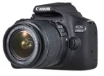 Canon | EOS | 2000D 18-55 III EU26 | SLR Camera Kit | Megapixel 24.1 MP | ISO sensitivity (max) 12800 | Display diagonal 3.0 " | Wi-Fi | Video recording | APS-C | Black