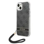 Guess GUOHCP14MH4STK Hardcase 4G Print Strap for iPhone 14 Plus/15 Plus 6.7" / black
