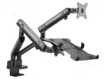 Gembird MA-DA3-02 Desk Mounted Adjustable Monitor Arm with Notebook Tray (full-motion)