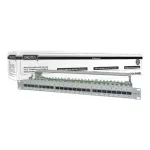 Digitus | CAT 6A Patch Panel, shielded, 1U, 24-port | RJ45, 8P8C | Grey