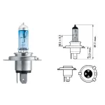Lempučių komplektas PHILIPS 60/55W 12V P43t-38 H4 WhiteVisionUltra