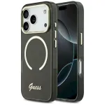 Case Guess IML Script Metal MagSafe for iPhone 17 Pro Max / black