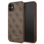 Guess GUHCN61G4GFBR Hardcase 4G Metal Gold Logo for iPhone 11 6,1" / brown