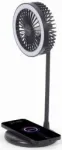 Gembird Desktop Wireless Charger with Fan with Lamp