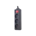 EnerGenie | Power strip, 3 FR sockets, 10 A, C14 plug | EG-PSU3F-01