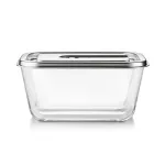 Caso Glass Vacuum Container with Stainless Steel Lid | VacuBoxx Inox XL | Transparent