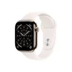 Apple Watch Series 11 GPS + Cellular 42mm Gold Titanium Case with Light Blush Sport Band - M/L | Apple