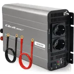 Qoltec MS Wave Voltage Converter | 12V to 230V | 2500/5000W | USB | Compatible with LiFePO4, GEL and AGM batteries