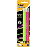Bic Pie&scaron;tukai su trintuku Evolution Fluo HB, 4 vnt. rinkinys, įvairių korpuso spalvų 449046