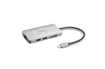 Kensington UH1400P Mobilusis &scaron;akotuvas/jungčių stotelė, 8-in-1 USB-C, Pilka