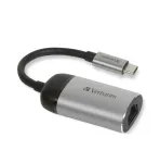 Verbatim 49146 USB-C to Gigabit Ethernet Adapteris, USB 3.1 GEN 1, Gigabit Ethernet, Pilka/Juoda