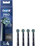 Oral-B | Replaceable toothbrush heads | EB50BRX-4 Cross Action | Heads | For adults | Number of brush heads included 4 | Black