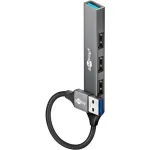 Goobay Slim 4-Port USB Hub, USB-A to USB-A, 5 Gbit/s | 74456