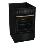 Gorenje Cooker | GECS5B70CLB | Hob type Vitroceramic | Oven type Electric | Black | Width 50 cm | Depth 59.4 cm | Energy efficiency class A | 70 L