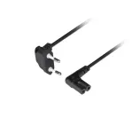 Lanberg CEE 7/16 to IEC 320 C7 Euro (radio) power cord 3m angled VDE | CA-C7CA-12CC-0030-BK