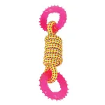 Happet žaislas &scaron;uniui, virvė su žiedais, 23cm