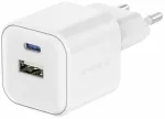 Swissten Travel Charger GaN USB-C 20W PD / USB-A 18W QC