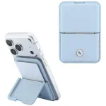 BMW Carbon Wallet Case Metal Logos MagSafe / blue