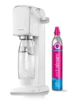 SodaStream ART gazuotų gėrimų gaminimo aparatas, baltas + 1x 60L CO2 (rožinis) + 1x buteliukas