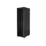 Lanberg | Rack cabinet 19" free-standing 42U/600x1000 (flat pack) with glass door lCD V2 | FF01-6042-12BL | Black