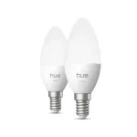 Philips Hue E14 Light bulb White light 2700 K B39 candle 2-pack