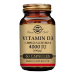 Solgar vitaminas D3 4000 TV, 60 kaps.