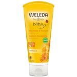Weleda Baby Calendula &scaron;ampūnas ir kūno prausiklis, 200 ml