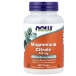 Now Magnesium Citrate 200 mg raumenims ir nervų sistemai, 100 tablečių