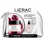 Lierac Lift Integral rinkinys: stangrinamasis dieninis kremas, 50 ml + tempiamasis serumas, 15 ml + kosmetinė