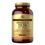 Solgar dvigubo stiprumo omega-3 700 mg, 120 kaps.