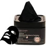 MARY & MAY Premium Idebenone Blackberry Complex Essence Mask &ndash; veido kaukė
